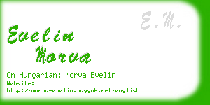 evelin morva business card